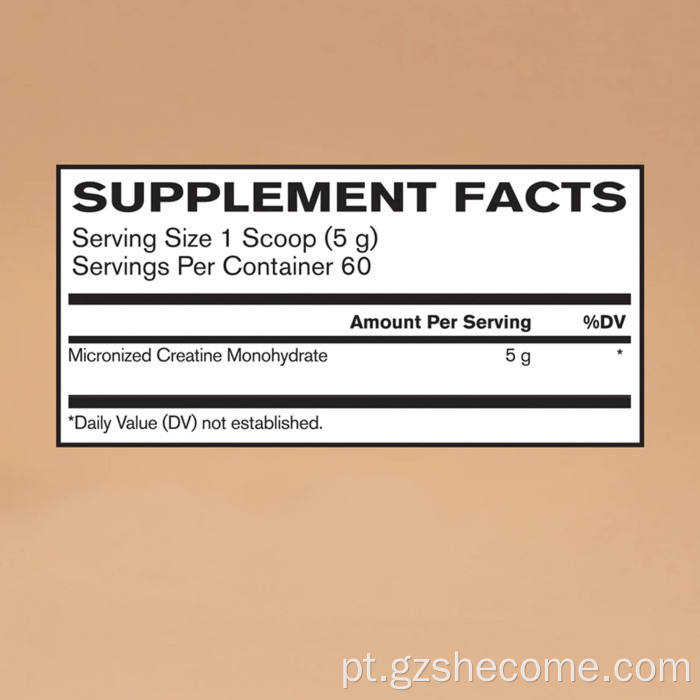 Pó de monohidrato suporta crescimento muscular Creatina em pó